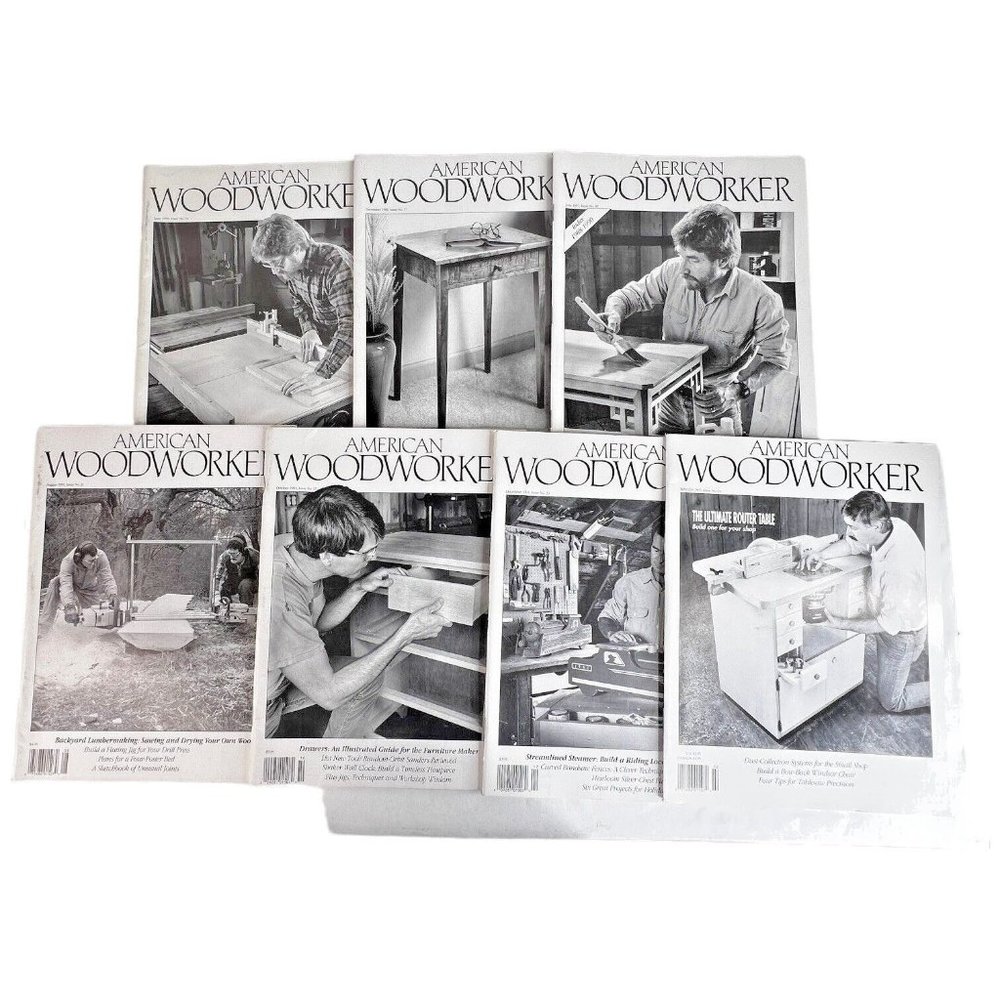 1990s American Woodworker Magazines Lot of 7 Back Issues Wood Shop Woodworking